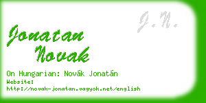 jonatan novak business card