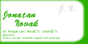 jonatan novak business card